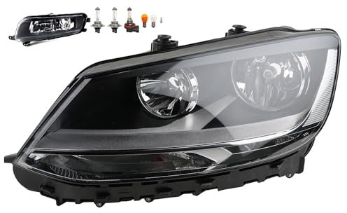 Johns, Scheinwerfer Halogen Front passend für VW Sharan 7N 06/2010-06/2015 H7 H7 Links + Nebelscheinwerfer + Leuchtmittel