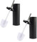 Beldray COMBO-9035 Set – 2 Pack, Bathroom Toilet Bowl Brush With Stiff Bristles, Hygienic Holder With Lid Design, Deep Clean, Slim For Easy Storage, Black, Metal, One Size