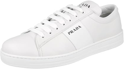 Prada Herren Weiss Leder Sneaker 2EE389 QSZ F0009 44.5 EU/UK 10.5
