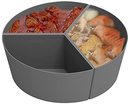 Neamou Slow Cooker Divider - 3 Compartment Oval Slow Cooker Liners,Reusable Divider Insert, Slow Cooker Liners, Cooking Accessories, Fits Round and Oval Slow Cookers
