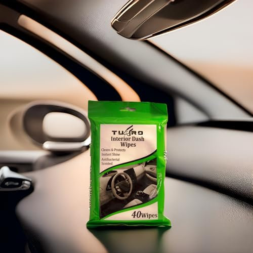 EuroMarksGlobal 1 pk TUFROX Wipes Interior Dash Car Wipes Wet Car Dashboard Cleaning Wipes Car Dashboard Shine Wipe