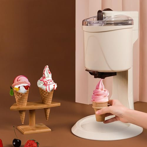 Hydravex Soft Serve Ice Cream Machine, Semi-automatic 1000ML Household Ice Cream Making Machine, Yogurt Mr Whippy Ice Cream Makers for Home Diy Kitchen Fast