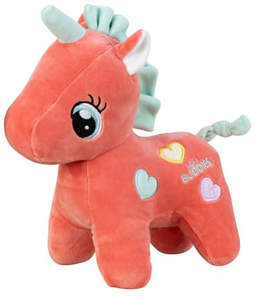 Lifestyle & More Baby-Plüschtier Kuscheltier Einhorn rosa oder türkis mit super weichem Spandex-Plüsch 23x30 cm (rosa)