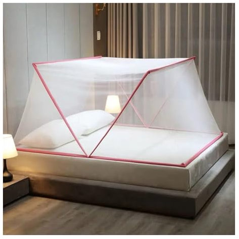 YYLDPFDC Klappbarer Moskitonetz-Betthimmel, Moskitonetz Doppelbett und Einzelbett, Zuhause, Anti-Mücken-Zelt, Lüften Sommer Schlafzimmer Netzzelt für Baby Kinder Studenten (Blau)