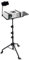 QWORK® Projector Stand 66-160 cm Height Adjustable, Floor Mounted Tripod with Mobile Phone Holder and Wheels