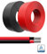 Electrofy Solarkabel 6mm2 Zertifiziert/Geprüft - PV Kabel für Photovoltaik, Solarpanel, Wechselrichter, MC4 Verlängerung, Stecker – 10-100m (Rot, 20m)