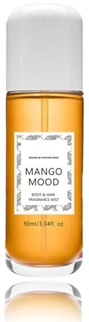 Vanilla Skin Vanille Parfüm - Vanilleextrakt Körper- Und Haarduftnebel, Vanille Haar & Körper Parfümspray, 90 ml Reisegröße Lang Anhaltender Parfümspray Für Dating-Reisen (Mango Stimmung)