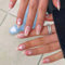 GlamRays 24 Stück Pink Liebe Herz Schleife Press on Nails Lang Almond False Nails Spiegel Glitzern Rhinesteine Acryl Klebe Nails Wiederverwendbar Stick on Nails für Frauen DIY