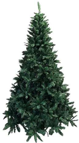 Albero di Natale Effetto Realistico Rami Fissi Apertura ad Ombrello Ignifugo Montaggio Facile (Verde Folto, Altezza 120 cm, 326 Rami)