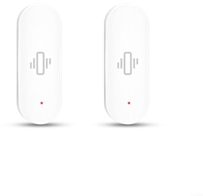 HOHOVYVY Briefkasten Sensor,Bewegungsmelder Alarm,Für Tuya WIFI Smart Vibrationssensor Echtzeit-Bewegungsmelder Für SmartLife App Alarmhistorie(2 Stück)
