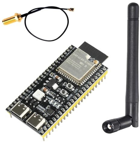 DUBEUYEW ESP32-S3 DevKitC-1 N16R8 ESP32 S3 WROOM-1-N16R8 WiFi Modul + 5.0 Bluetooth Internet Entwicklungsboard mit 2.4GHz Antenne