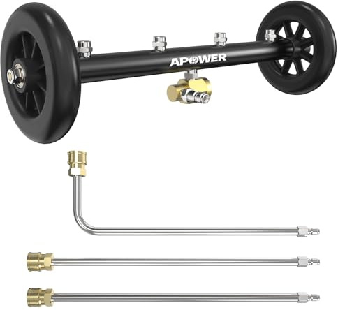 APOWER 16 Pressure Washer Undercarriage Cleaner Attachment with 4 Nozzles