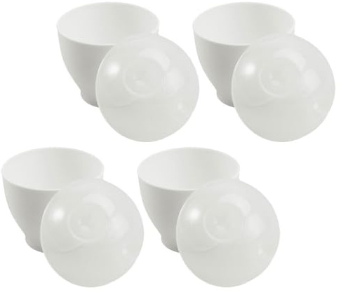 Mipcase 4 Hueveras Para Microondas Taza De Cocción De Huevo Para Hacer Huevos Poché Y Al Vapor Accesorio De Cocina Para Desayuno Apta Para Horno 3.74 X 2.55 X 2.55 in