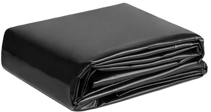 GOUZOO Lona para Estanque 600 x 2000 cm UV Estable Membrana de Estanque Grande Seguro para Estanques de Jardín, Piscinas, Acuicultura, Negro