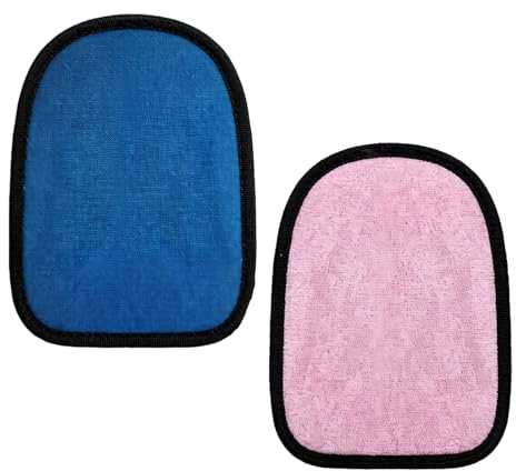 ZEBKEL 2 Pièces Gant Enlèvement Sable Plage Taille Unique Nylon Rose Bleu Séchage Rapide Imperméable Résistant Antidérapant Protection UV pour Plage Natation Camping Pique-nique Extérieur Été Femmes