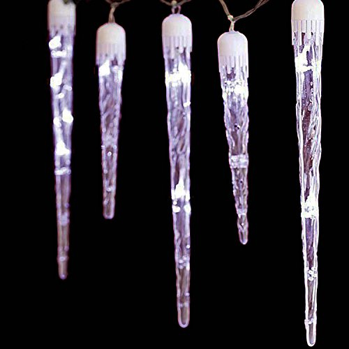 LEDLichterkette mit XXL Eiszapfen 8 Funktionen Weihnachtsbeleuchtung 100 LEDs innen & außen kaltweiß