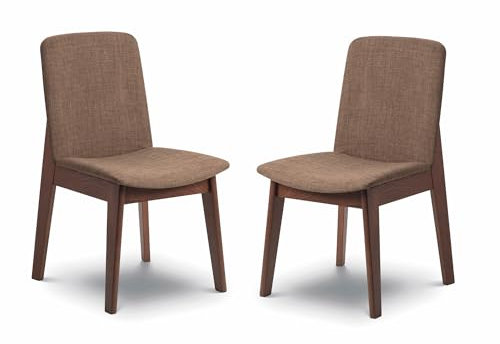 Julian Bowen Juego de 2 sillas de comedor Kensington, nogal