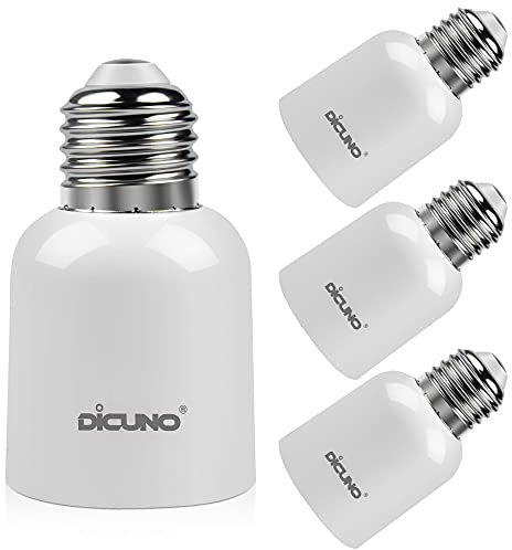 DiCUNO E27 auf E40 Sockel Konverter, Adapter Fassung, 0-300W, 0-250V, 165℃, Lampenfüße für E40 LED Lampe, Glühbirne, Halogenbirne, 4er Pack