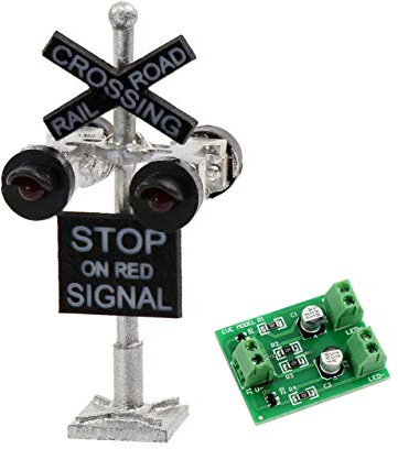 Evemodel 1 Set N 1:160 Bahnübergangssignal LED Ampel gefertigt Lampe Mit Platinenblinker (4 LED)