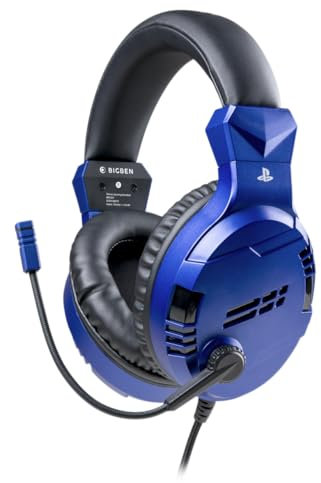 Bigben Cuffie Gaming V3 PS4 PS5 Ufficiale Sony PlayStation, Blue