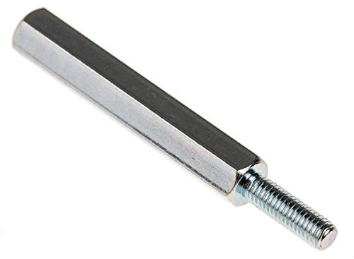 RS PRO Abstandshalter: M3 x M3, Länge 30mm, Stahl, Außen/Innen, Sechskant M3 M3, 5mm 15mm, Packung a 50 Stück