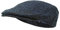 Borges & Scott Nevis Schirmmütze – Schiebermütze aus 100% handgewebter Wolle - Harris Tweed - wasserabweisend - Marineblau Fischgrätenmuster 58cm