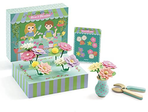 DJECO - Rose & Florian 35501 Blumenpresse-Sets für Kinder, Mehrfarbig
