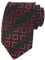 Rosiika Cravates de mariage tissées modernes à rayures pour homme, noir/rouge, taille unique 2107r-046