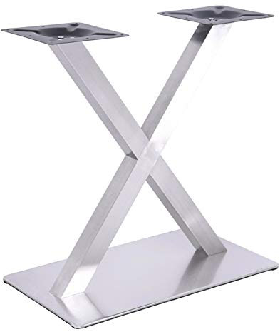 Tischbeine Metall, Tischgestell aus Edelstahl X-Form Tischfuß Untergestell Tischbein Höhe 70cm