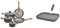 Tognana V779116Grst Batteria 8 Pezzi Great Stone, Alluminio Forgiato & Grill Rettangolare Con Manico Pieghevole Mythos, Alluminio, Grigio, 1