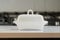 Acense Ceramic Butter Dish Classic White, Multi-Purpose, Microwave, Durable, Stain-Resistant
