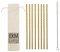 Lot de pailles en acier inoxydable, incassables, réutilisables, passent au lave-vaisselle, sans plastique, EKM Living GmbH (doré torsadé, 8)