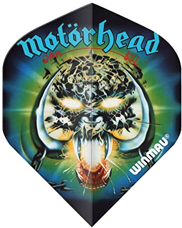 WINMAU Rock Legends Dart Flights - 1 Set Per Pack (Total 3 Dart Flights) Available in Varying Designs (Motorhead, Overkill)