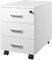 Rollcontainer mit Schubladen weiss, abschließbarer Bürocontainer mit 3 Schüben, vormontiert, inkl. Metallgriffe, Schubladenschrank H57 x B42 x T60 cm, Aktenschrank Büroschrank weiß