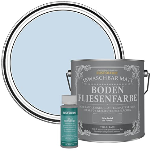 Rust-Oleum Blue Washable Matt Floor Tile Paint - Blue Sky 2.5L
