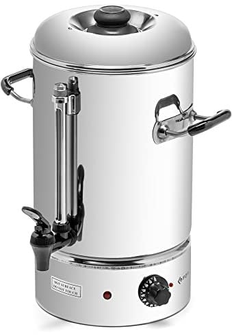 Forgast Dispensador de agua caliente | Acero inoxidable | Capacidad 10 litros | Dispensador de agua | Termotanque | Hervidor | para la preparación del té | para hoteles, catering | 2000 W