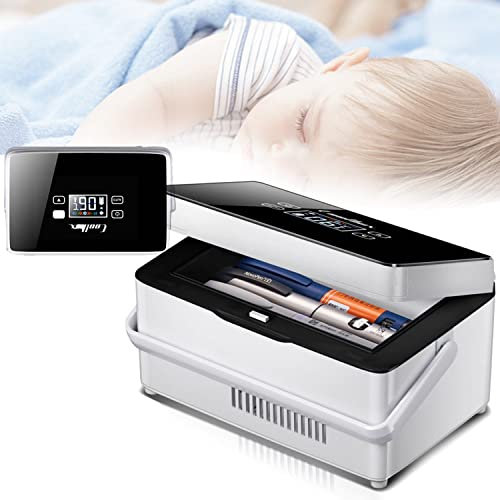 Refrigerador De Medicamentos Para Enfriadores De Insulina Portátiles, Refrigerador De Automóviles Portátiles, Enfriador De Insulina Portátil Para Viajes Enfriador De Medicamentos Eléctricos,Battery*2