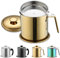 Berglander Récipient de graisse de bacon d’or avec filtre 1.4L, Titanium Golden Plating Cooking Grease Oil Storage Container avec couvercle