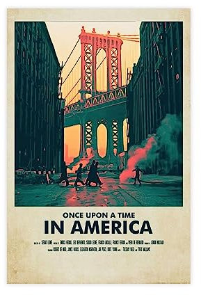 ZAPORA Once Upon A Time in America Filmposter Leinwand Poster Schlafzimmer Dekor Sport Landschaft Büro Zimmer Dekor Geschenk ungerahmt 30 x 45 cm