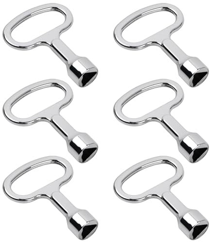 HoaaiGo 6 Piezas Llaves Triangular de Metal Llave Inglesa de Triangular Llaves de Ascensor Llaves de Caja de Medidor Llave Utilidad para Gabinete Caja de Medidor Eléctrico Agua Gas