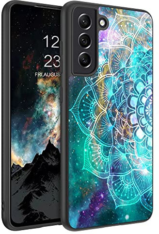 BENTOBEN für Samsung Galaxy S21 FE Hülle, Handyhülle Samsung S21 FE Case Slim dünn Mandala Nebula Muster PC Schale mit TPU Bumper Kratzfest Schutzhülle Hülle für Samsung Galaxy S21 FE 5G