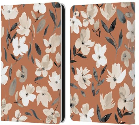 Head Case Designs sous Licence Officielle Ninola Fleurs d'automne Fraîches en Cuivre Nature Audacieux Étui Portefeuille en Cuir Compatible avec Apple iPad Air 2 (2014)