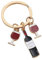 NISCAYA Porte-clés bouteille de vin et verre – Cadeau pour homme et femme – Bijoux à suspendre dans la voiture, Rouge, taille unique
