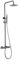 MICE - Set asta doccia monocomando estensibile da 82 cm a 115 cm in acciaio inox - Colonna monocomando doccia con spruzzatore manico doccia Black Gun Metal BDD038/BGM