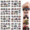 Monster Truck Tattoos 8 Blätter, Hautfreundlich für Kinder Jungen, Cool Trucks Kindertattoos Aufkleber, Sticker für Party Mitgebsel Kindergeburtstag