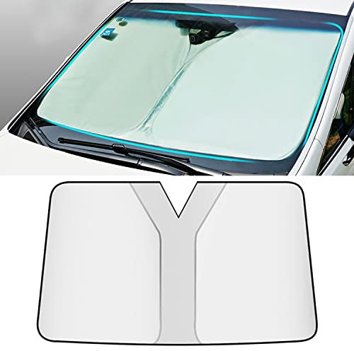 FZTZSQ Coche Parabrisas Parasoles para Skoda Octavia 2015-2020 2021 2022 2023 2024, Plegable Portátil Lunas Delanteras Anti-UV Aislamiento TéRmico Interior Accesorios,Silver