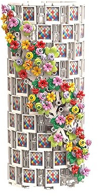 Brickddyin Set di 564 blocchi trasparenti per vasi artificiali, per adulti