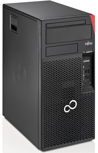 Fujitsu Esprimo P757 Tour PC Ordinateur de bureau, Intel i5-7400, Mémoire RAM 8 Go, disque SSD 256 Go, Windows 10 Pro (reconditionné)