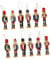 PRETYZOOM 12 Pièces Ornement Casse-Noisette Soldats Casse-Noisette Debout Décorations Suspendues Casse-Noix Roi Casse-Noisette Casse-Noix De Noël Decoration Table 100% Bois Massif