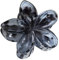 1 Stück Leoparden Plumeria Blumen Haarspangen Damen,Hawaiian Claw Clip,Rutschfeste Haarklammer,Starker Halt,Krallenklammern Haarstyling-Zubehör für Frauen,Party Strand Pool Urlaub,Grau